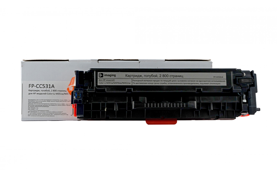 Картридж F+ Imaging FP-CC531A, голубой, 2800 стр.