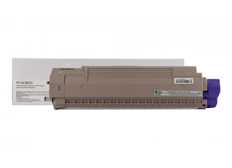 Картридж с тонером Fplus FP-OC801Y, желтый, 7300 стр.