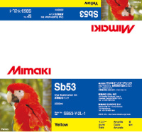 Чернила для плоттеров Mimaki SB53 Yellow (SB53-Y-44-1/ SB53-Y-2L-1)