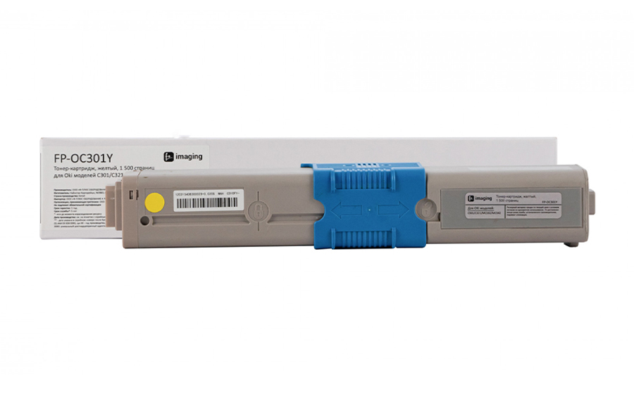 Картридж с тонером Fplus FP-OC301Y, желтый, 1500 стр.