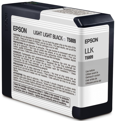 Картридж для плоттеров Epson T5809 Light Light Black 80 мл (C13T580900)