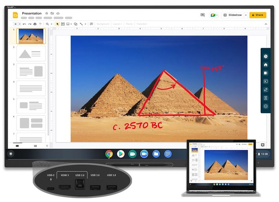 Интерактивная панель SMART SBID-GX186-V3, 86" 4K UHD, 8/64 GB, WiFi