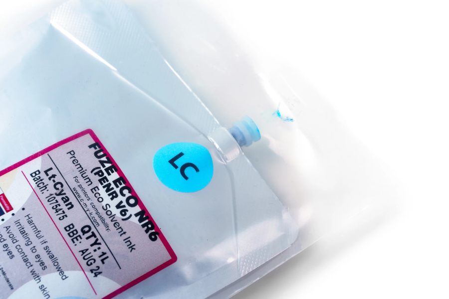 Чернила для плоттеров Экосольвентные Bordeaux FUZE Eco NR6 light-cyan, 1 л (пакет)