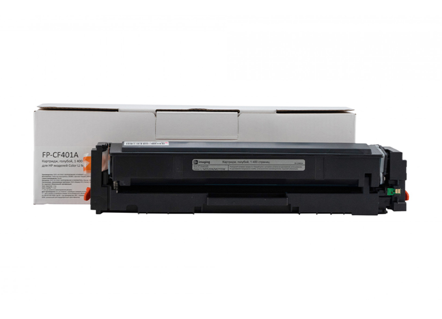 Картридж F+ Imaging FP-CF401A, голубой, 1400 стр.