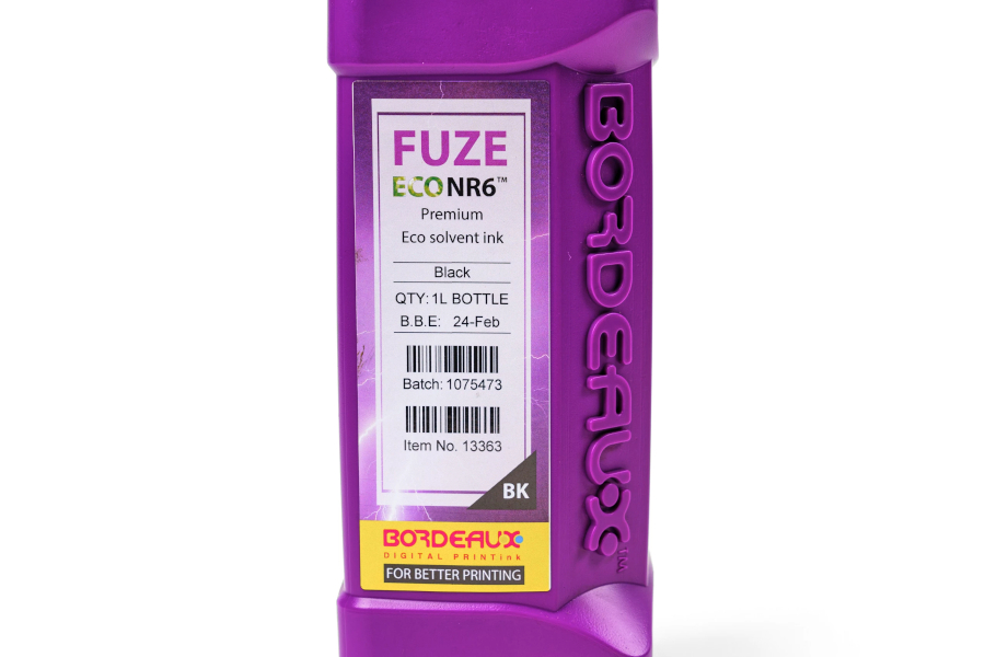 Чернила для плоттеров Экосольвентные Bordeaux FUZE Eco NR6 black, 1 л (бутыль)