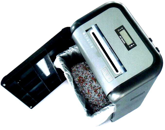Шредер (уничтожитель) Bulros 850C черный/серебр. дверь, верх (2x10 мм)