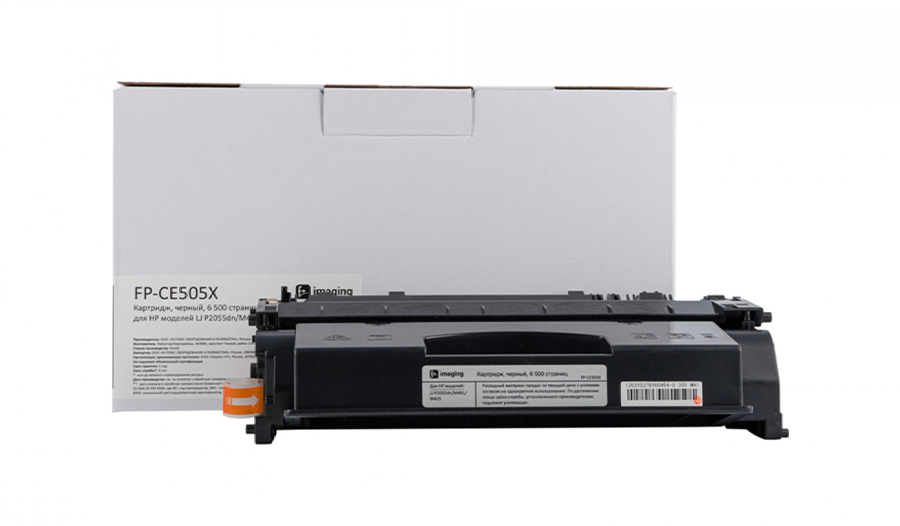 Картридж F+ Imaging FP-CE505X, черный, 6500 стр.