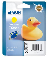 Картридж с желтыми чернилами Epson T0554 для RX520, R240 (C13T05544010)
