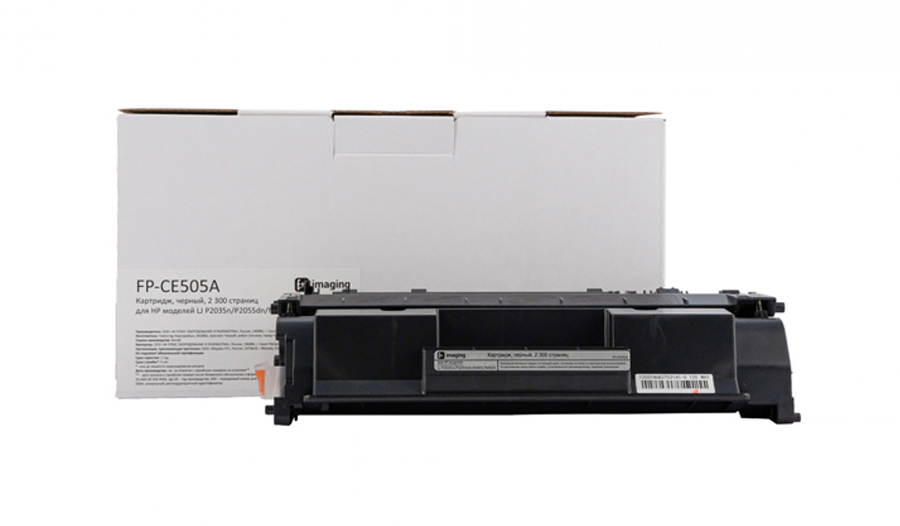 Картридж F+ Imaging FP-CE505A, черный, 2300 стр.