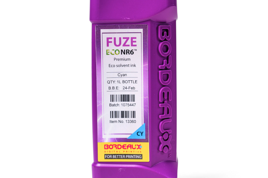 Чернила для плоттеров Экосольвентные Bordeaux FUZE Eco NR6 Cyan, 1 л (бутыль)