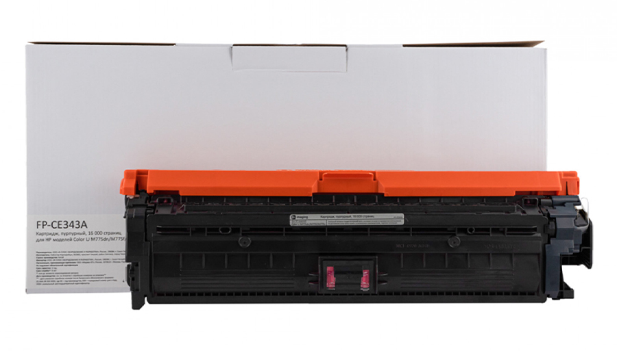 Картридж F+ Imaging FP-CE343A, пурпурный, 16000 стр.