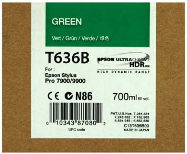 Картридж для плоттеров Epson T636B Green 700 мл (C13T636B00)