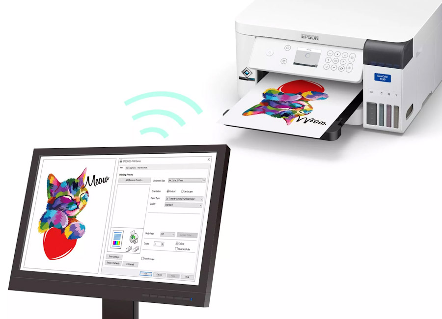 Сублимационный принтер Epson SureColor SC-F100 (C11CJ80301 / C11CJ80302)