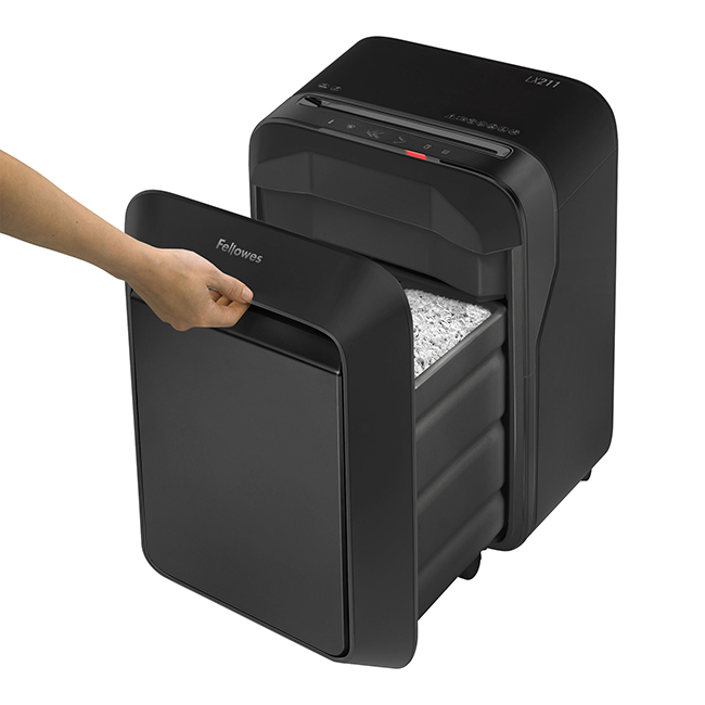 Шредер (уничтожитель) Fellowes Powershred LX211 (2x12 мм) черный