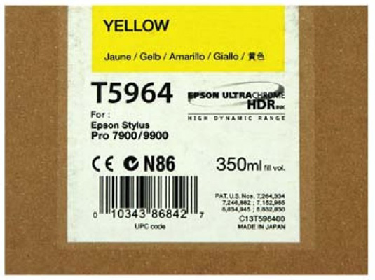 Картридж для плоттеров Epson T6364 Yellow 700 мл (C13T636400)