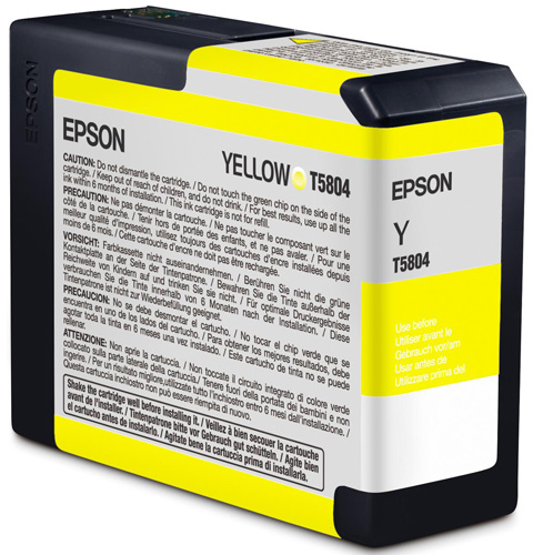 Картридж для плоттеров Epson T5804 Yellow 80 мл (C13T580400)