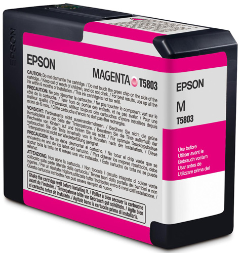 Картридж для плоттеров Epson T580A Vivid Magenta 80 мл (C13T580A00)
