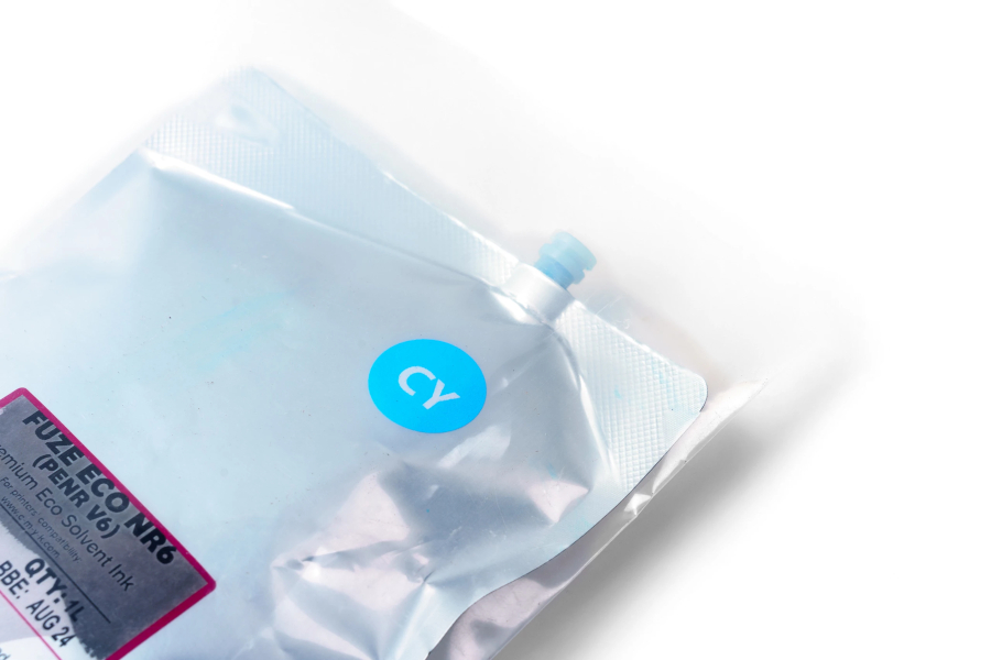 Чернила для плоттеров Экосольвентные Bordeaux FUZE Eco NR6 cyan, 1 л (пакет)